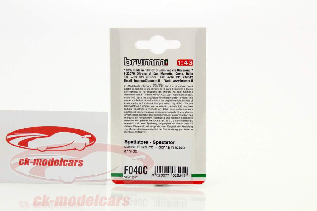 ensemble téléspectateurs 60 ans bleu / rouge 1:43 Brumm