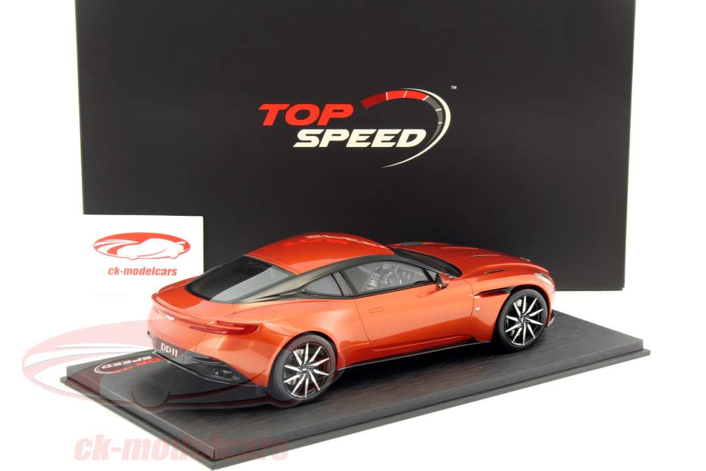 Aston Martin DB11 year 2017 cinnabar orange 1:18 TrueScale