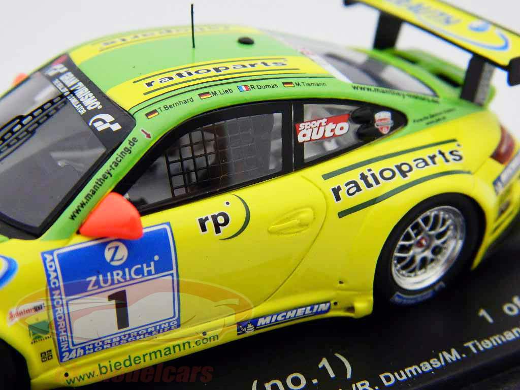 ミニカー MantheyRacing Porsche 911 GT3 RSR 2008 Porsche 911 (997) GT3 RSR 24h Nurburgring Winner Manthey