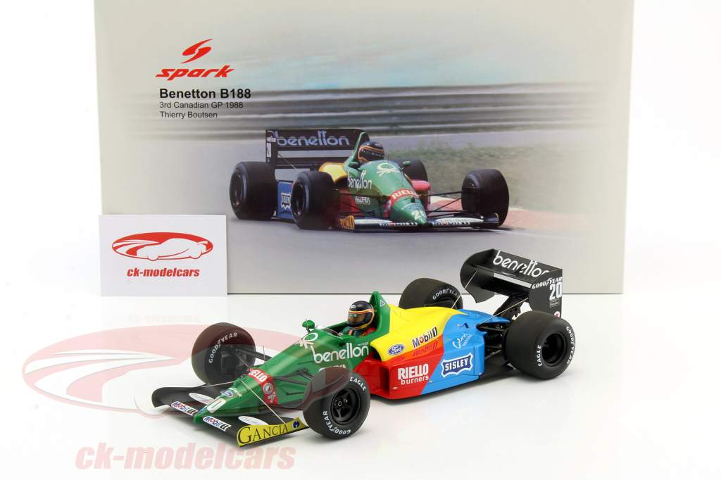 Spark 1:18 Thierry Boutsen Benetton B188 #20 3rd Canada GP