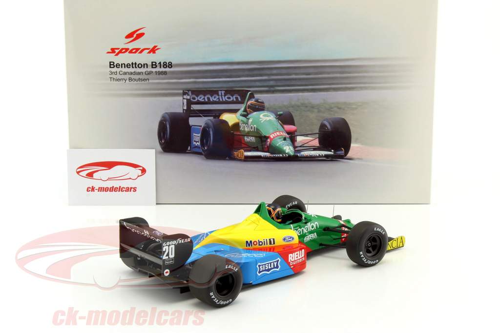 Spark 1:18 Thierry Boutsen Benetton B188 #20 3rd Canada GP