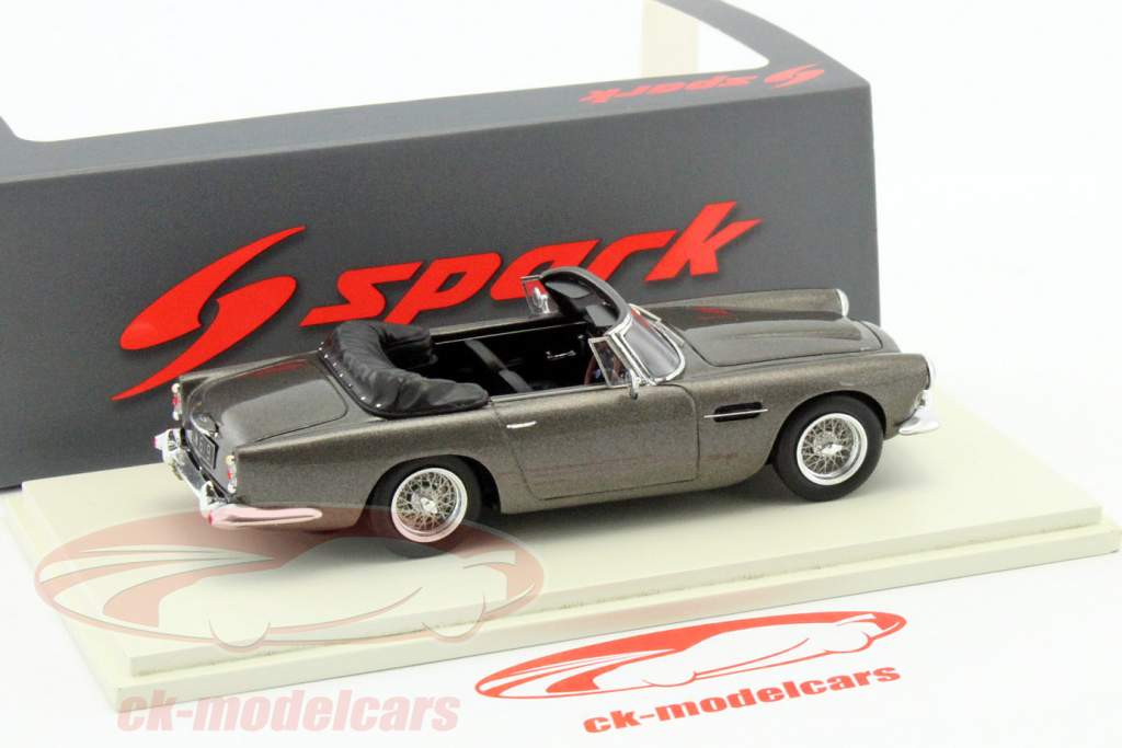 Aston Martin DB4 conversível ano de construção 1962 escuro cinza metálico 1:43 Spark