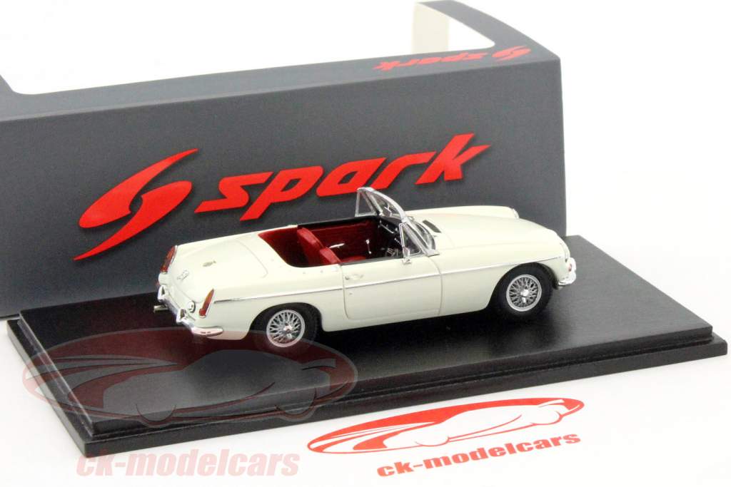 MG B convertible año de construcción 1966 blanco 1:43 Spark