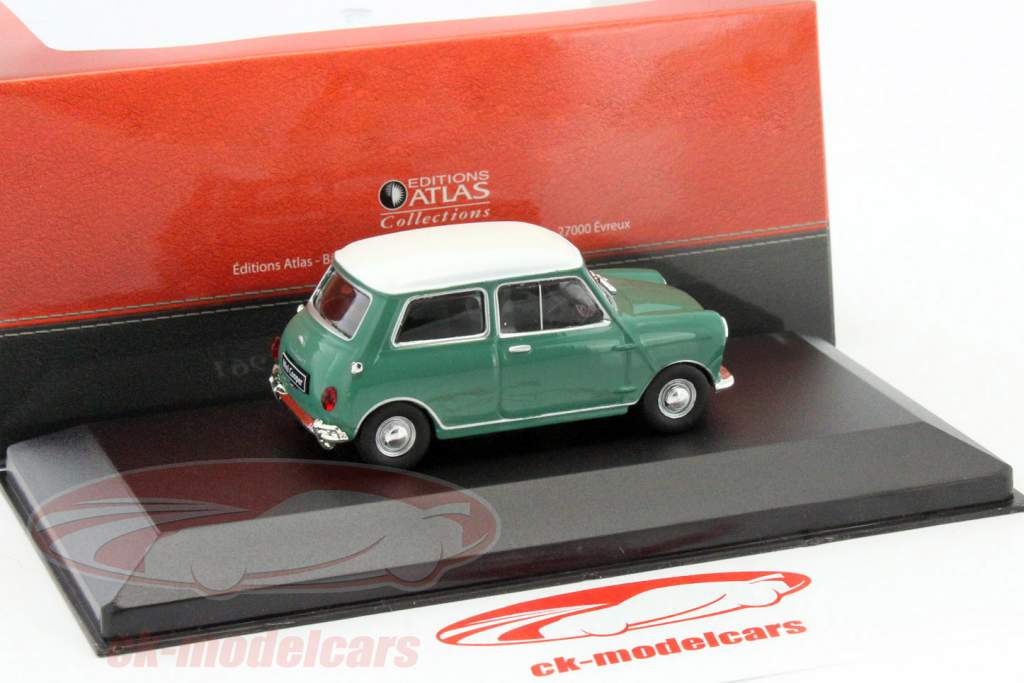 Austin Mini Cooper year 1961 green / white 1:43 Atlas