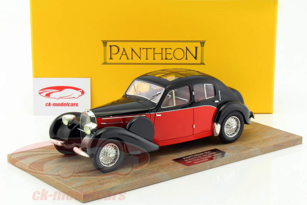 Bugatti Type 57 Galibier 築 1937 黒 / 赤 1:18 Momaco