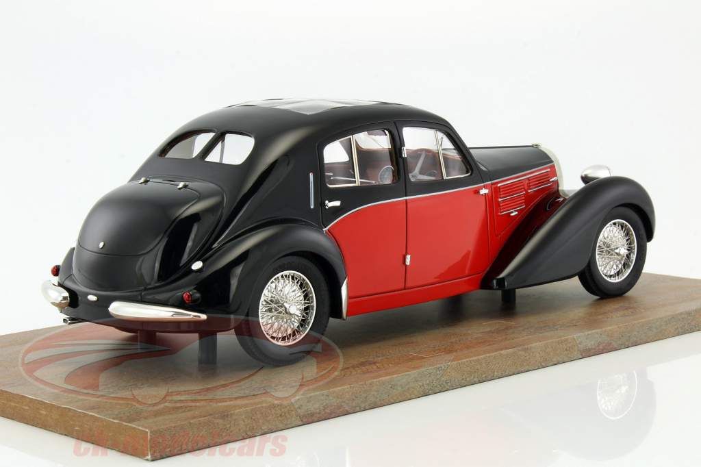 Bugatti Type 57 Galibier 築 1937 黒 / 赤 1:18 Momaco