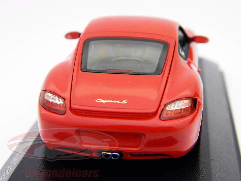 Porsche Cayman S Bouwjaar 2005 bewakers rood 1:43 Minichamps