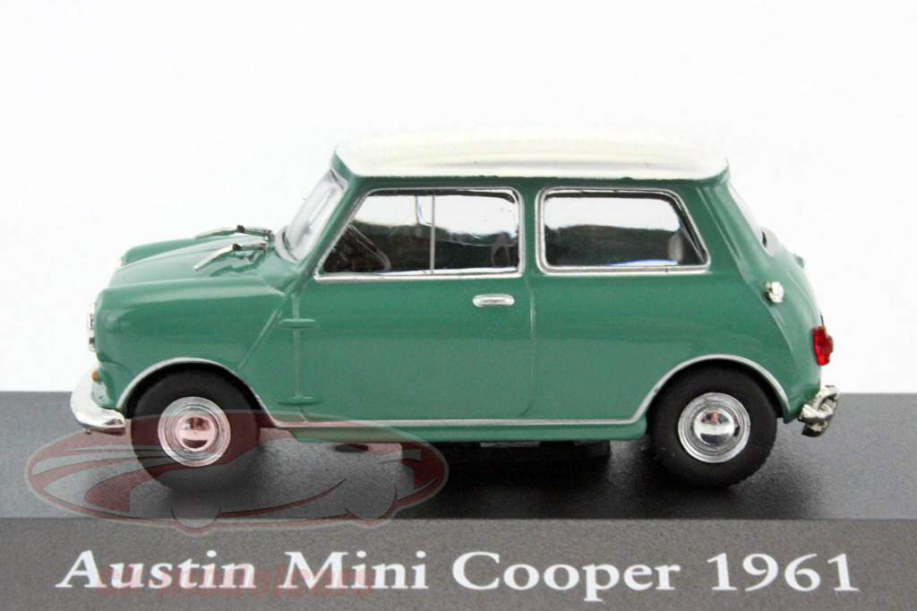 Austin Mini Cooper année de construction 1961 vert / blanc 1:43 Atlas