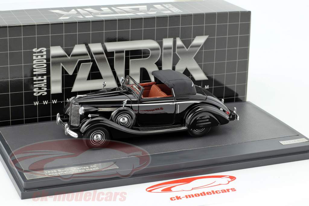 Buick Series 40 Lancefield Drop Head 築 1938 黒 1:43 Matrix