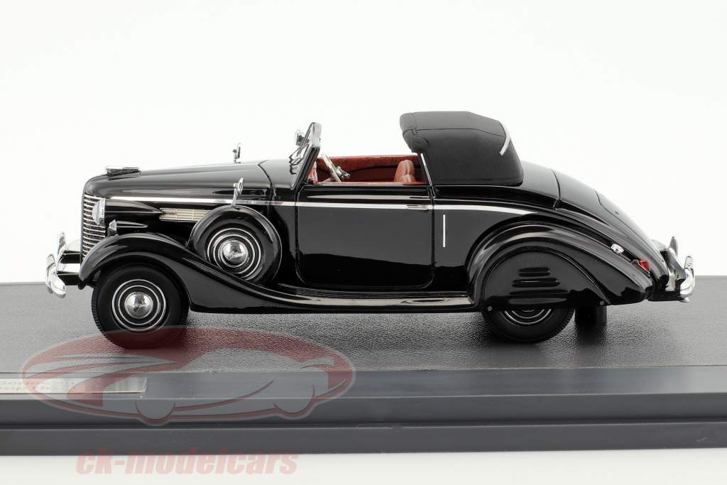 Buick Series 40 Lancefield Drop Head Bouwjaar 1938 zwart 1:43 Matrix