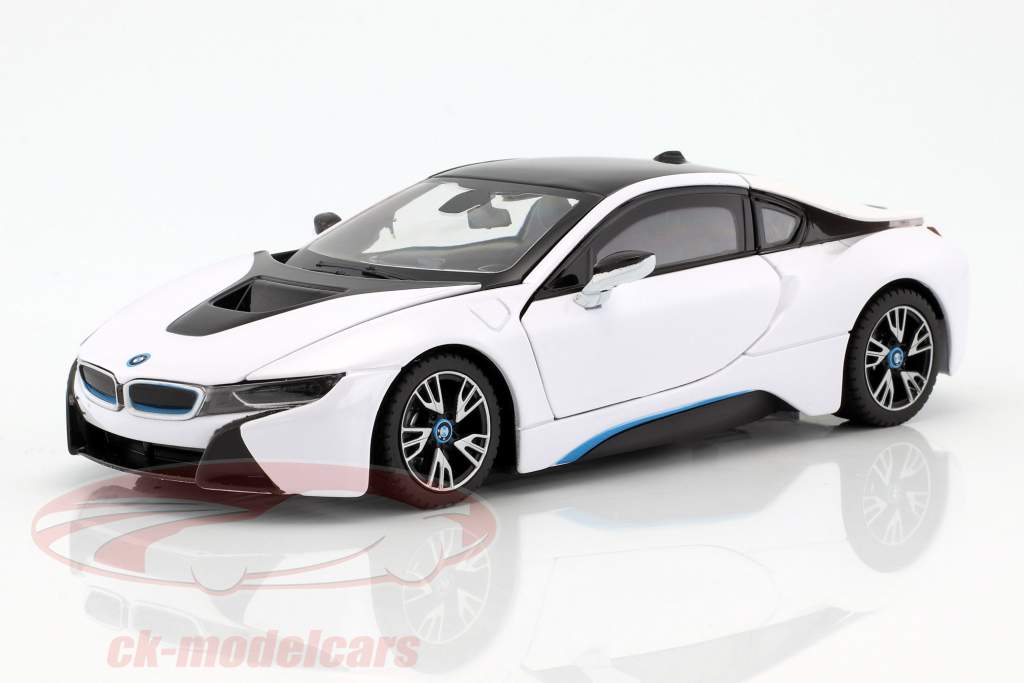 BMW i8 année de construction 2015 blanc / noir 1:24 Rastar