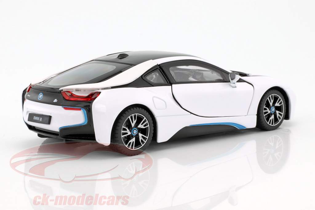 BMW i8 année de construction 2015 blanc / noir 1:24 Rastar