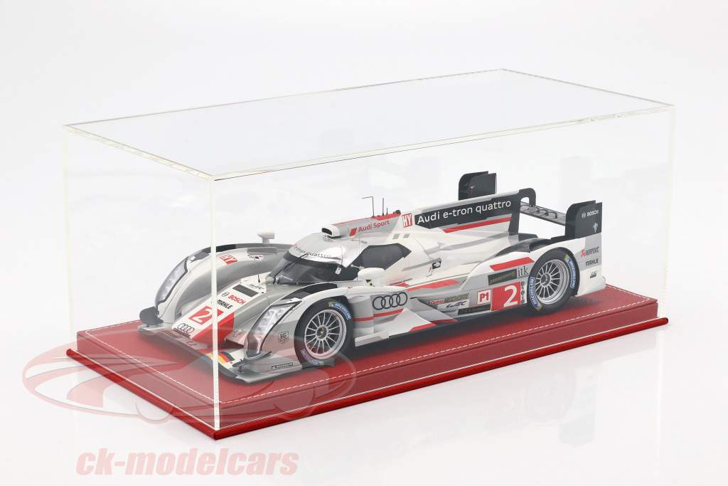 Alta qualidade mostruário com placa de base Fora do couro para modelo carros dentro escala 1:18 vermelho SEGURO