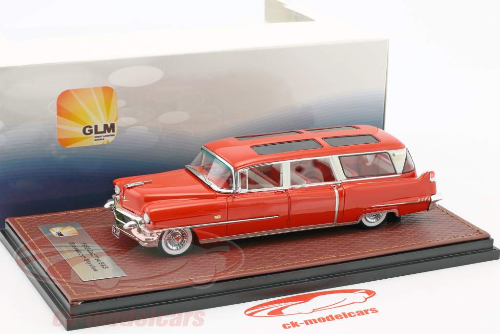 Cadillac Broadmoor Skyview Wagon 築 1956 赤 1:43 GLM