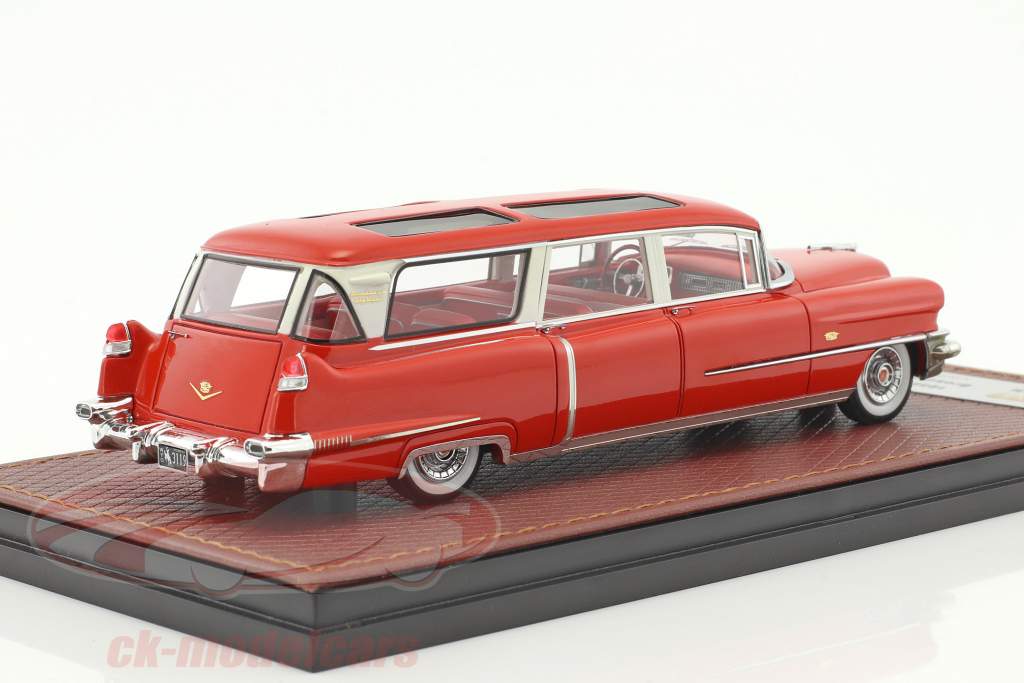 Cadillac Broadmoor Skyview Wagon 築 1956 赤 1:43 GLM