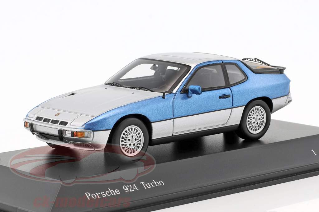 Porsche 924 Turbo Bicolor blue / silver 1:43 Spark