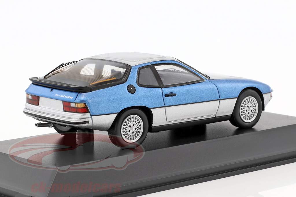 Porsche 924 Turbo Bicolor bleu / argent 1:43 Spark