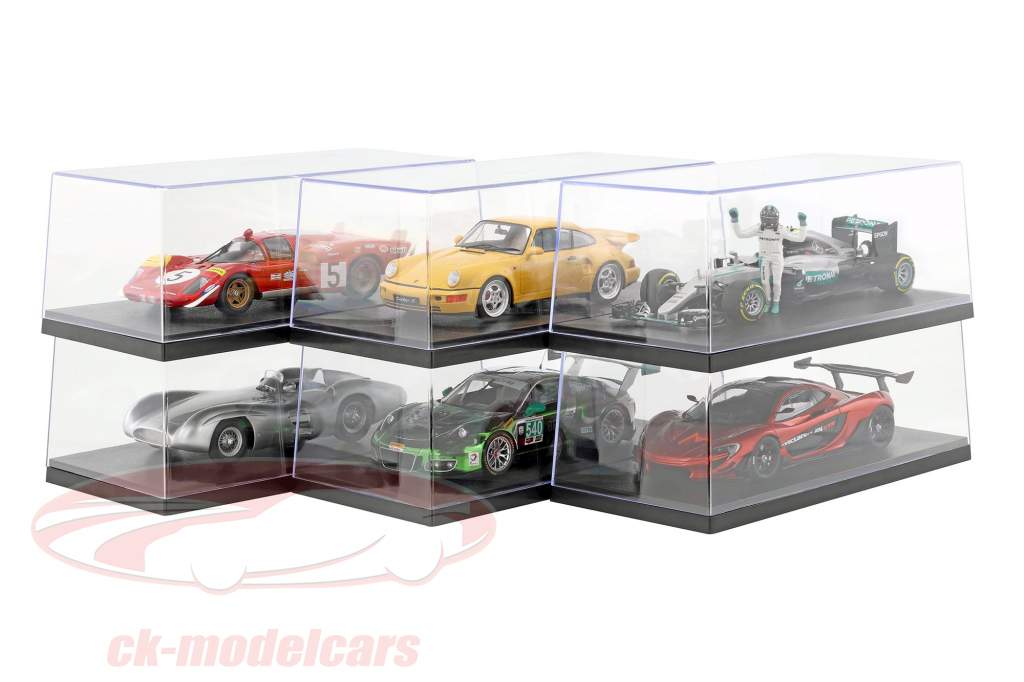 6er Carton Triple9 Acrylic Showcases for Model cars in the Scale 1:18
