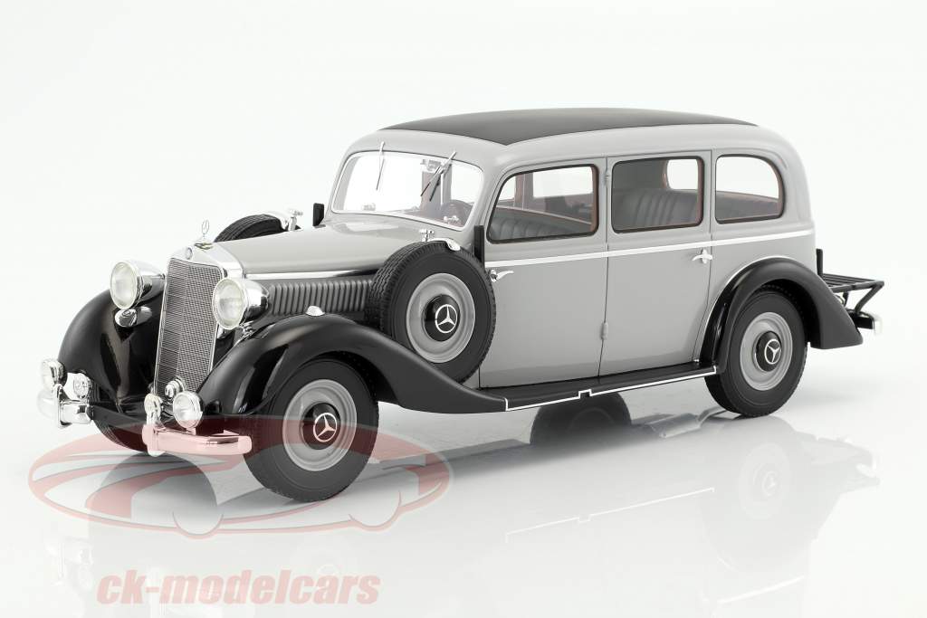Mercedes-Benz 260D Pullman Opførselsår 1937 lysegrå / sort 1:18 BoS-Models