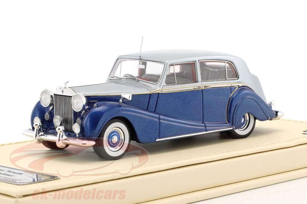 Rolls-Royce Silver Wraith Touring Limousine HJ Mulliner blå / sølv 1:43 TrueScale