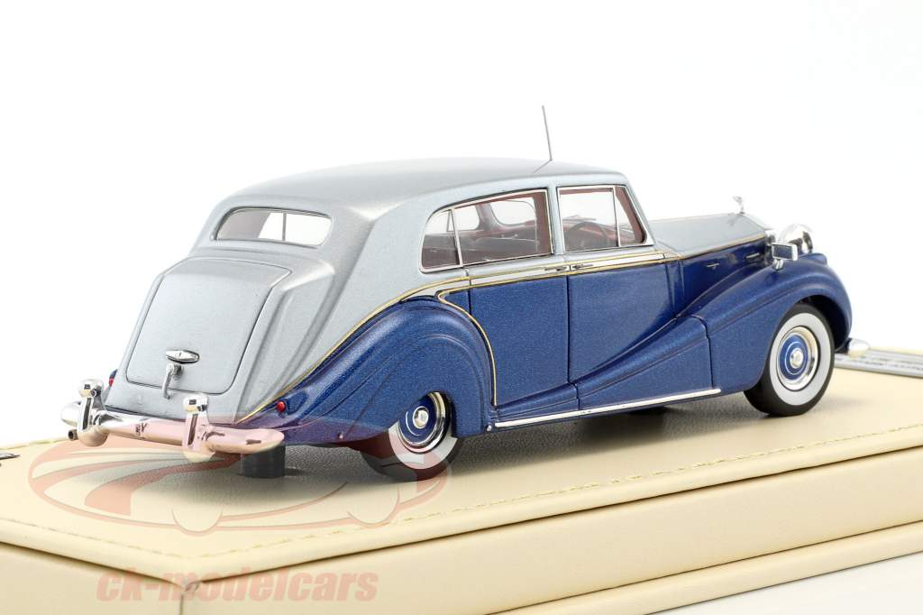 Rolls-Royce Silver Wraith Touring Limousine HJ Mulliner blå / sølv 1:43 TrueScale