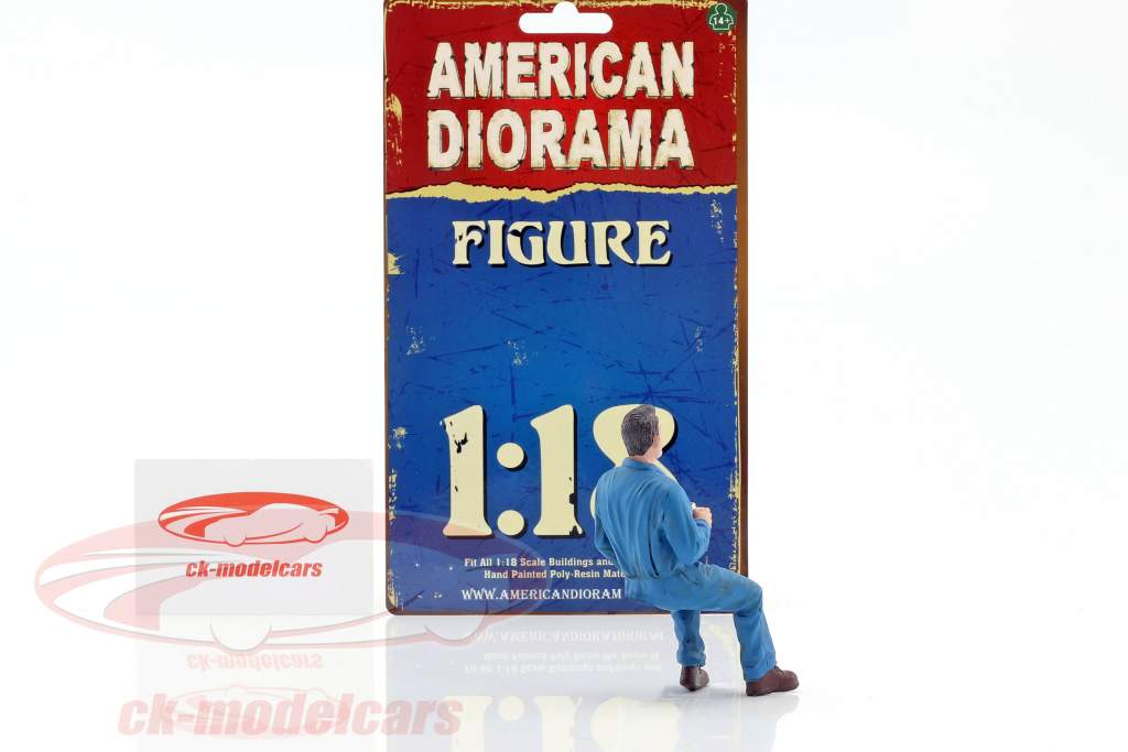 Mechaniker Johnny Drinking Coffee 1:18 American Diorama