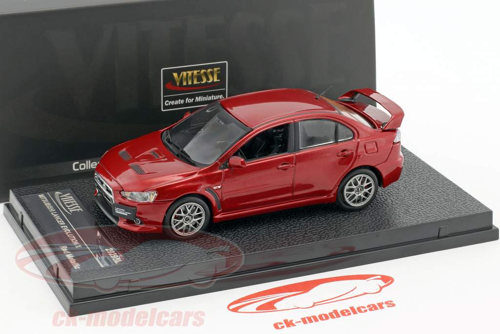 Mitsubishi Lancer Evolution X 築 2012 赤 メタリック 1:43 Vitesse