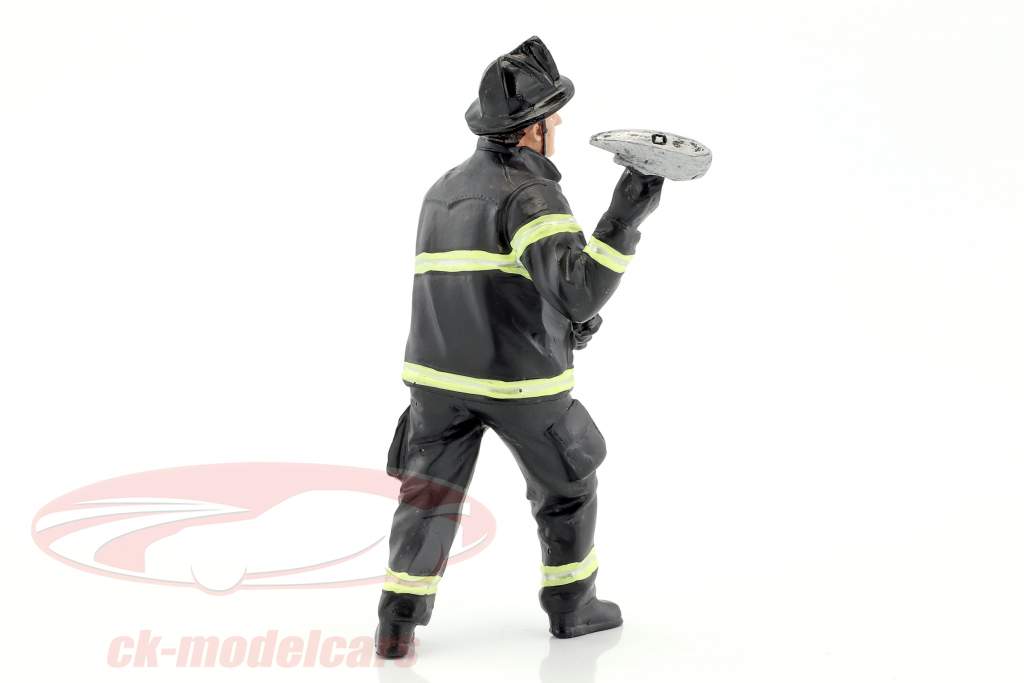 pompier figure III Holding Axe 1:18 américain Diorama