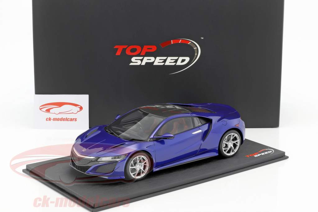 Honda NSX RHD année de construction 2017 bleu / noir 1:18 True Scale