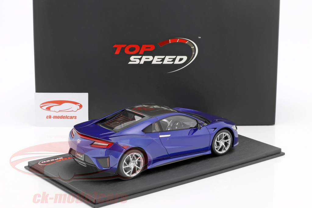 Honda NSX RHD année de construction 2017 bleu / noir 1:18 True Scale