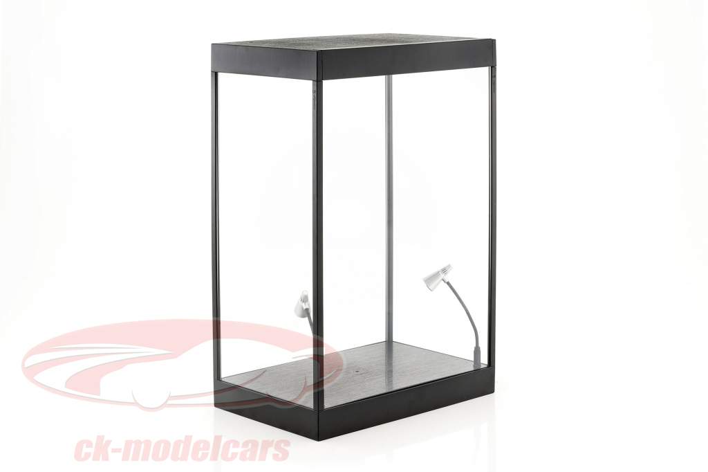 Vitrine única com 2 móvel Lampadas de led para personagens escala 1:6 preto Triple9