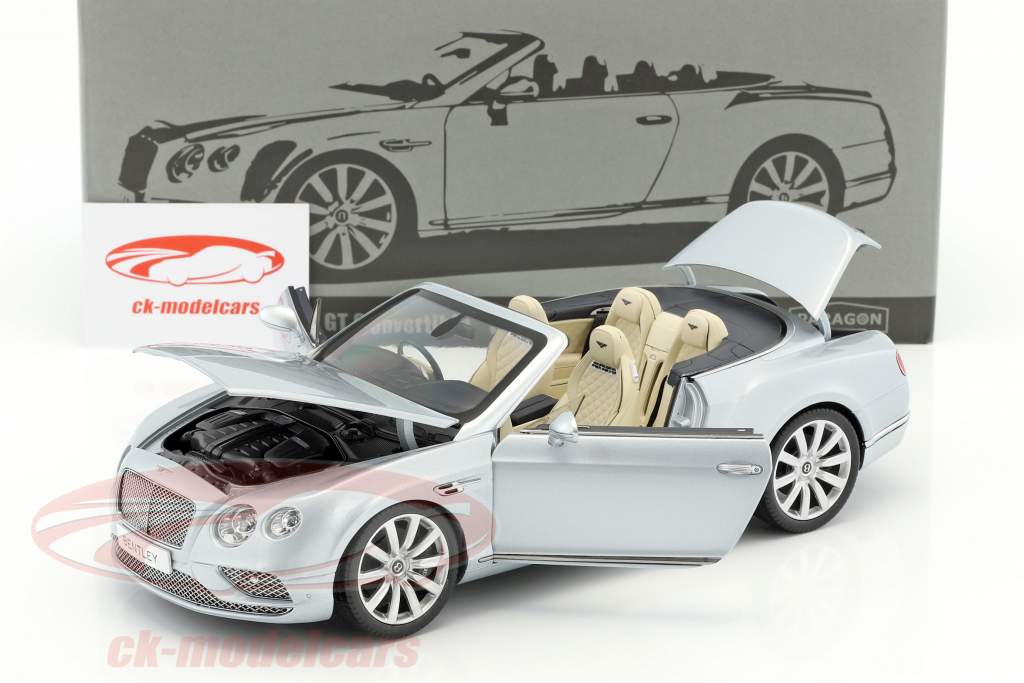 Bentley Continental GT コンバーチブル RHD 築 2016 銀 1:18 Paragon Models