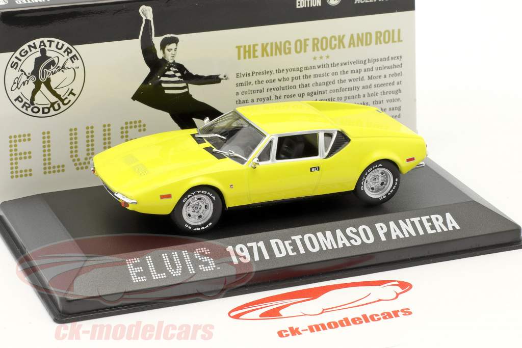 DeTomaso Pantera Elvis año de construcción 1971 amarillo 1:43 Greenlight