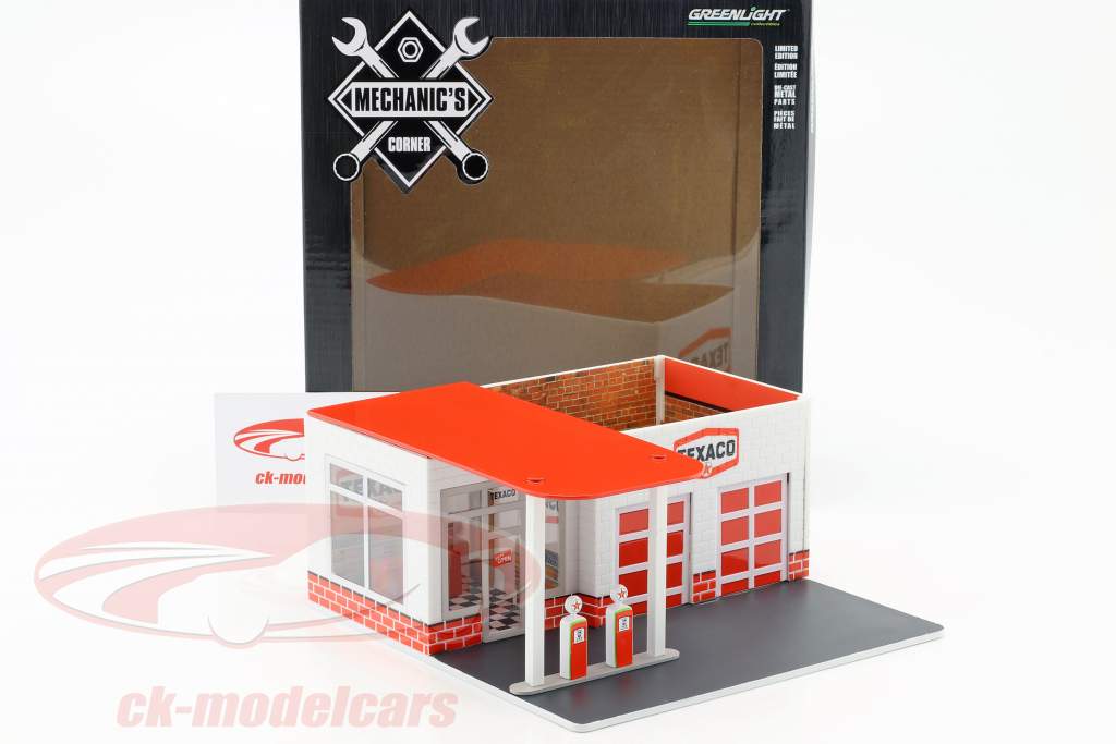 Vintage gas estación Texaco Oil / Mechanic's Corner Series 1 1:64 Greenlight