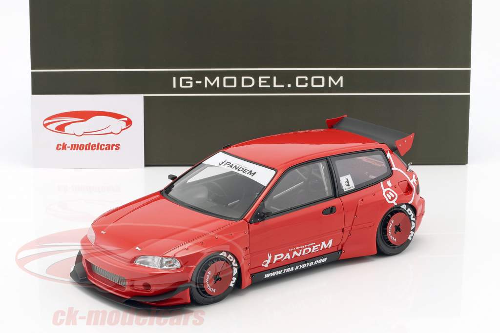 Pandem Civic (EG6) красный 1:18 Ignition Model