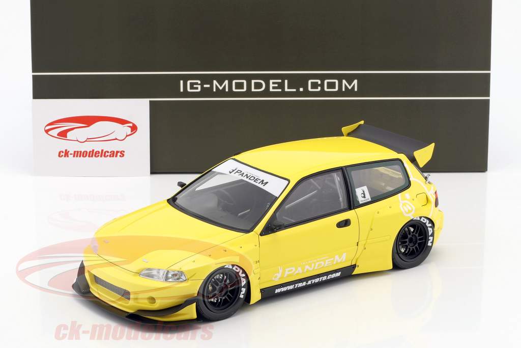 Pandem Civic (EG6) желтый 1:18 Ignition Model
