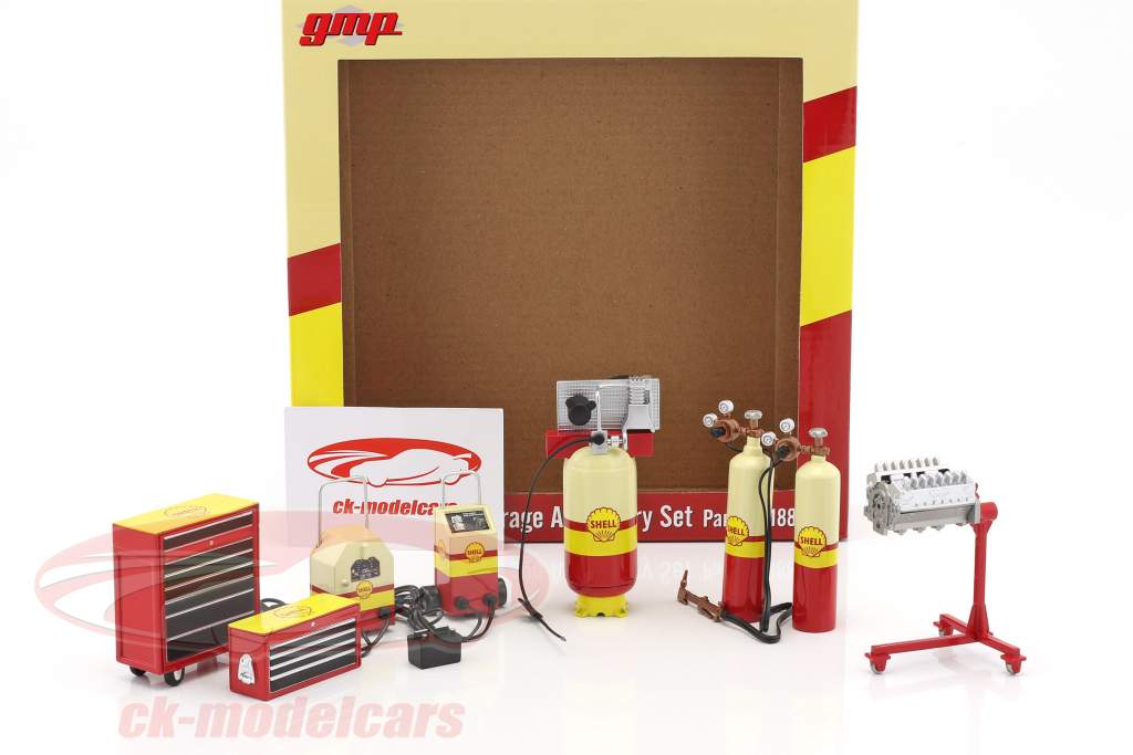 garage accessoire ensemble Shell Oil 1:18 GMP