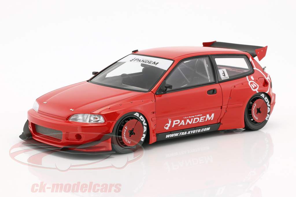 Pandem Civic (EG6) rød 1:18 Ignition Model