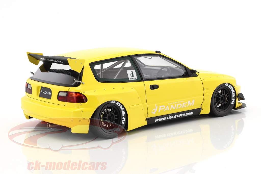 Pandem Civic (EG6) jaune 1:18 Ignition Model