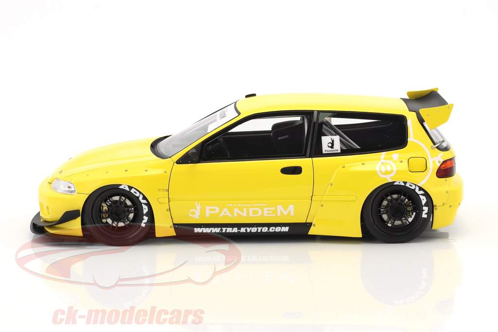 Pandem Civic (EG6) yellow 1:18 Ignition Model