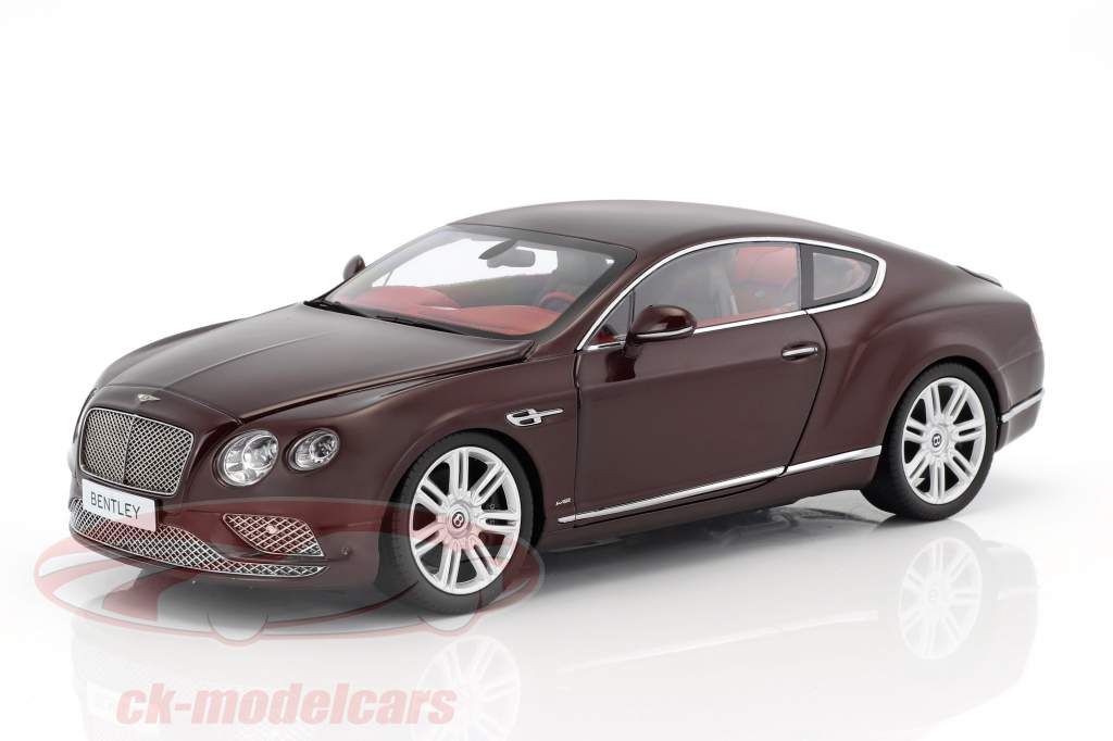 Bentley Continental GT LHD Baujahr 2016 weinrot 1:18 Paragon Models