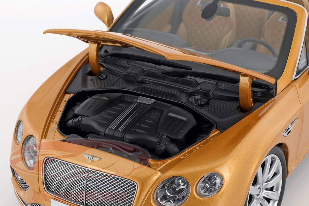 Bentley Continental GT Convertible LHD Construction year 2016 sunburst gold 1:18 Paragon Models