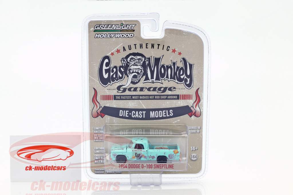 Dodge D-100 Sweptline Opførselsår 1964 lime 1:64 Greenlight
