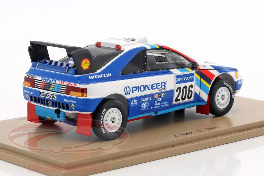Peugeot 405 T16 Grand Raid #206 segundo Rallye Dakar 1989 Ickx, Tarin 1:43 Spark