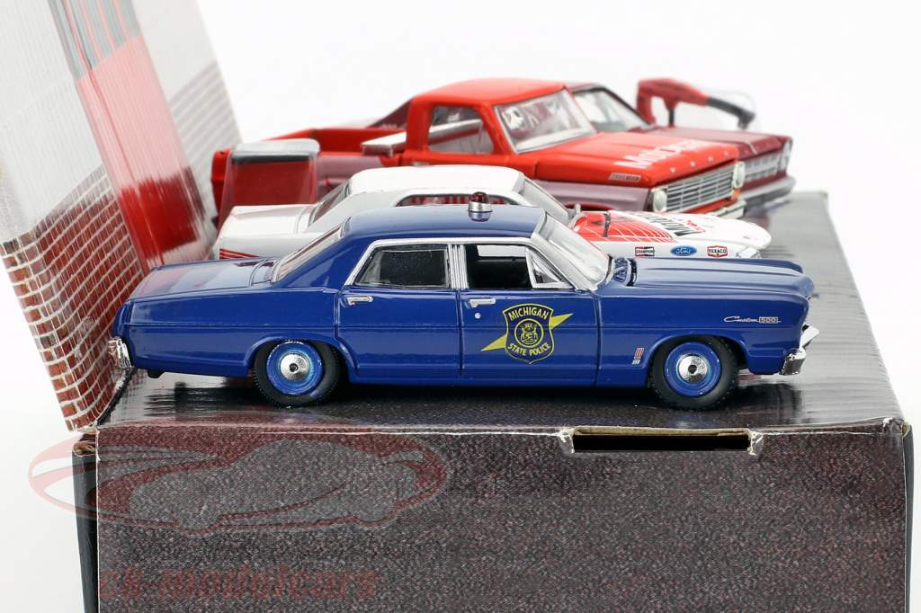 4-Car Set Ford Motorcraft 1:64 Greenlight