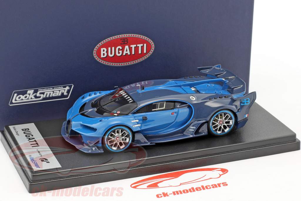 Bugatti Vision Gran Turismo Год постройки 2016 синий / carbon синий 1:43 LookSmart