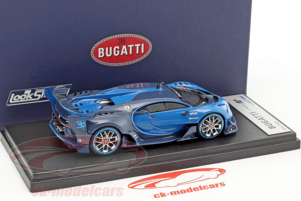 Bugatti Vision Gran Turismo Год постройки 2016 синий / carbon синий 1:43 LookSmart