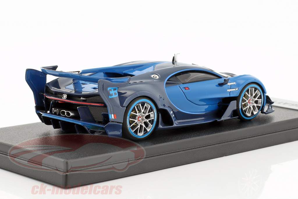 Bugatti Vision Gran Turismo Год постройки 2016 синий / carbon синий 1:43 LookSmart