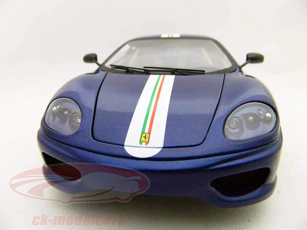 Ferrari 360 Challenge Stradale con strisce blu / blu 1:18 HW Elite