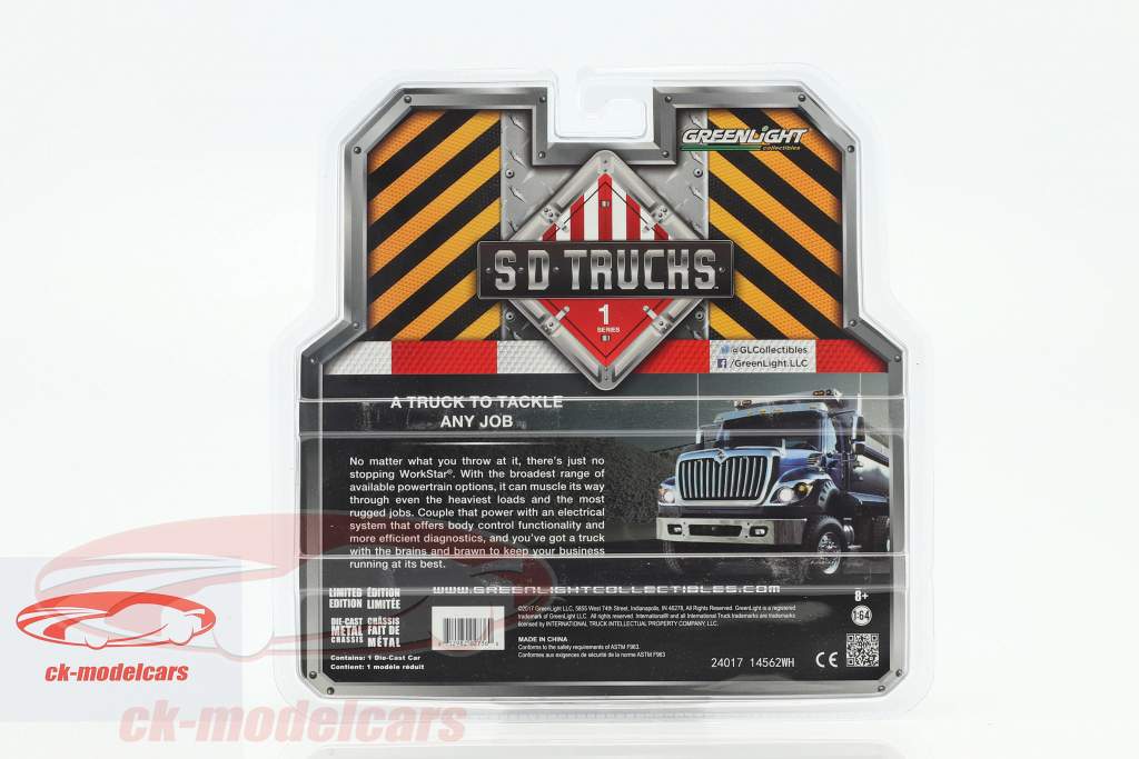 International WorkStar Construction dump year 2017 red 1:64 Greenlight